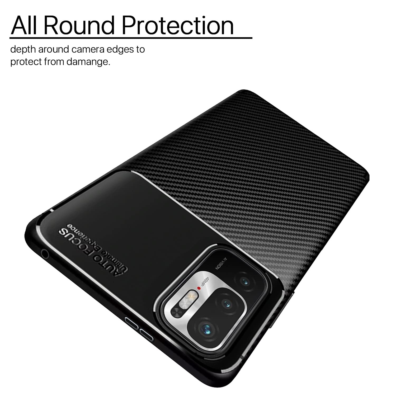 Pikkme black Carbon mobile back cover for Redmi Note 10T/Poco M3 Pro 5G – photo 2