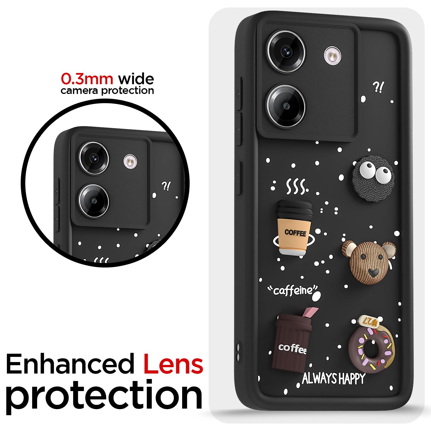 Pikkme Poco M7 Pro 5G/3D black mobile cover – photo 5