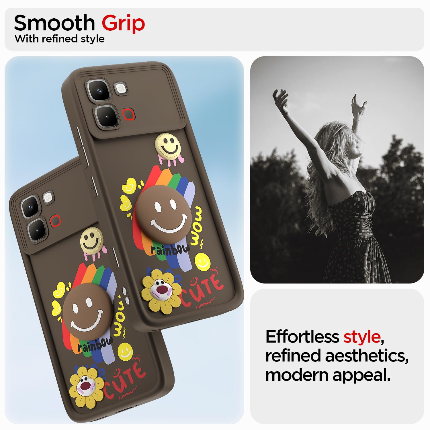 Pikkme brown Soft Silicone back cover for Infinix Note Edge 5G – photo 2