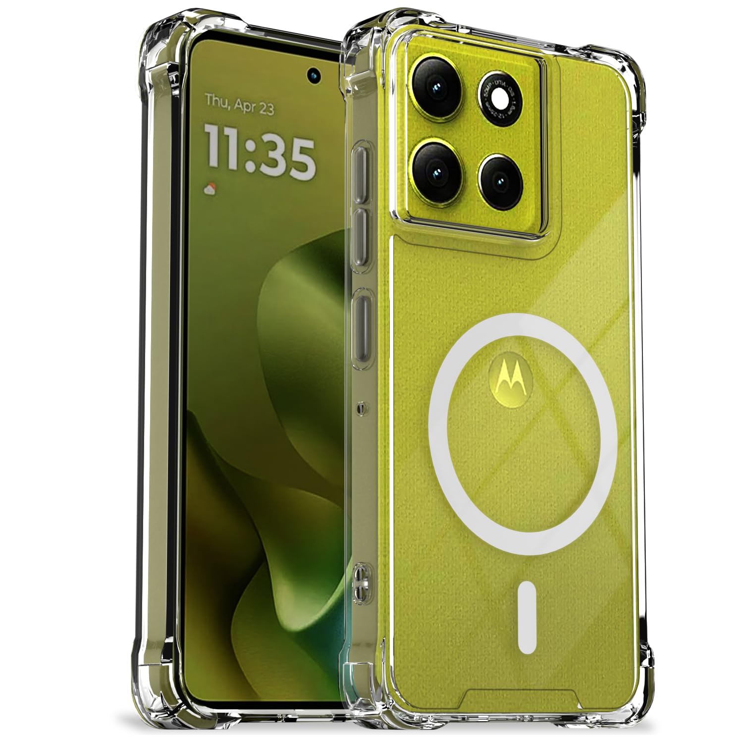 Transparent mag-safe MagSafe mobile cover for Moto G86 Power 5G – Pikkme