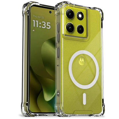 Transparent mag-safe MagSafe mobile cover for Moto G86 Power 5G – Pikkme
