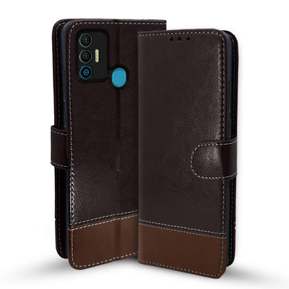 Coffee & brown Magnetic flip case for Tecno Spark 7/7T – Pikkme