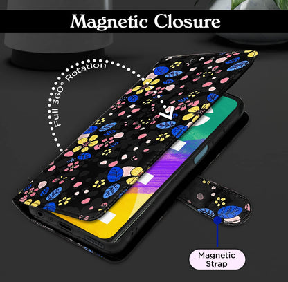 Samsung F14 5G flip cover in black flower by Pikkme – photo 3