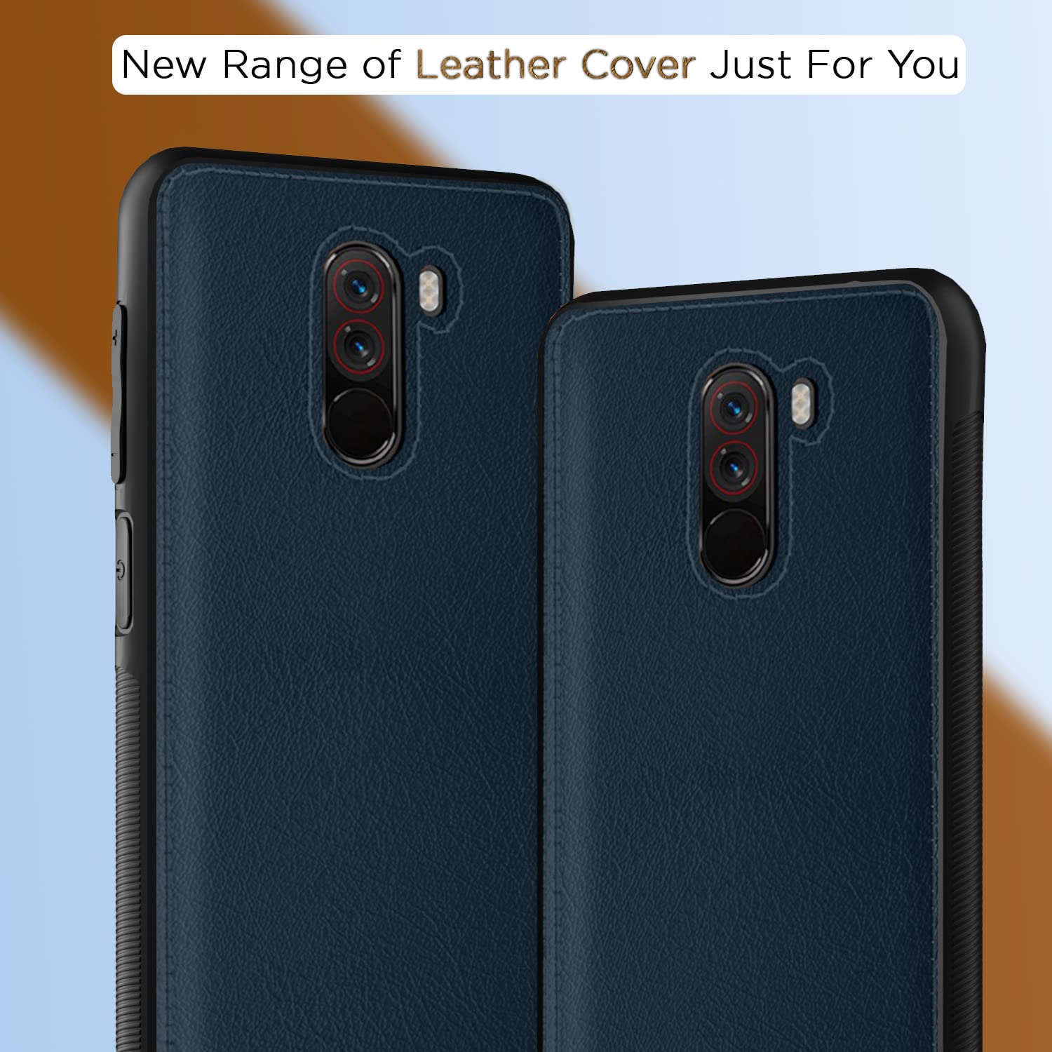 Blue Leather phone cover for Poco F1 – Pikkme – photo 7