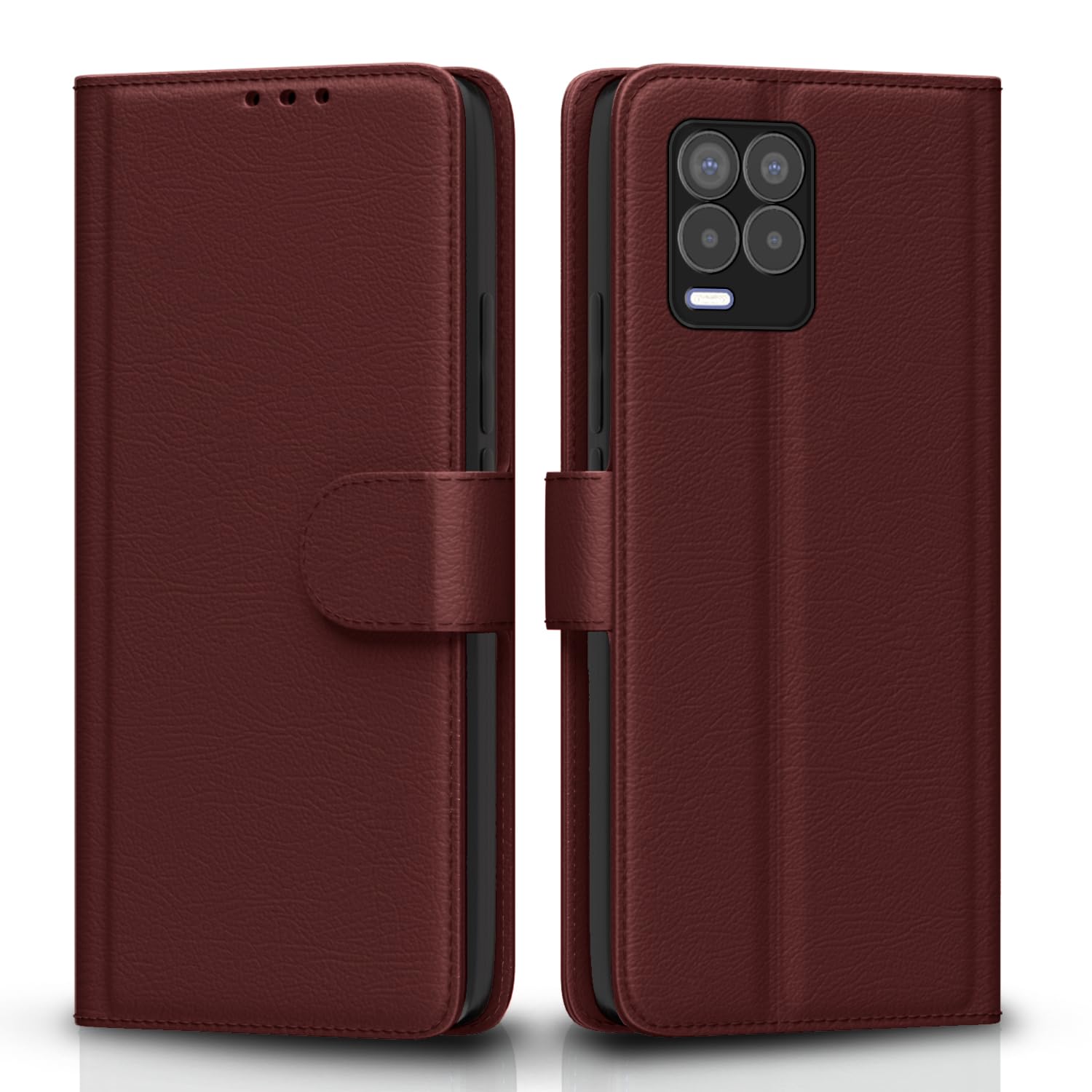 Realme 8 4G/8 Pro Wallet wallet flip cover in brown by Pikkme