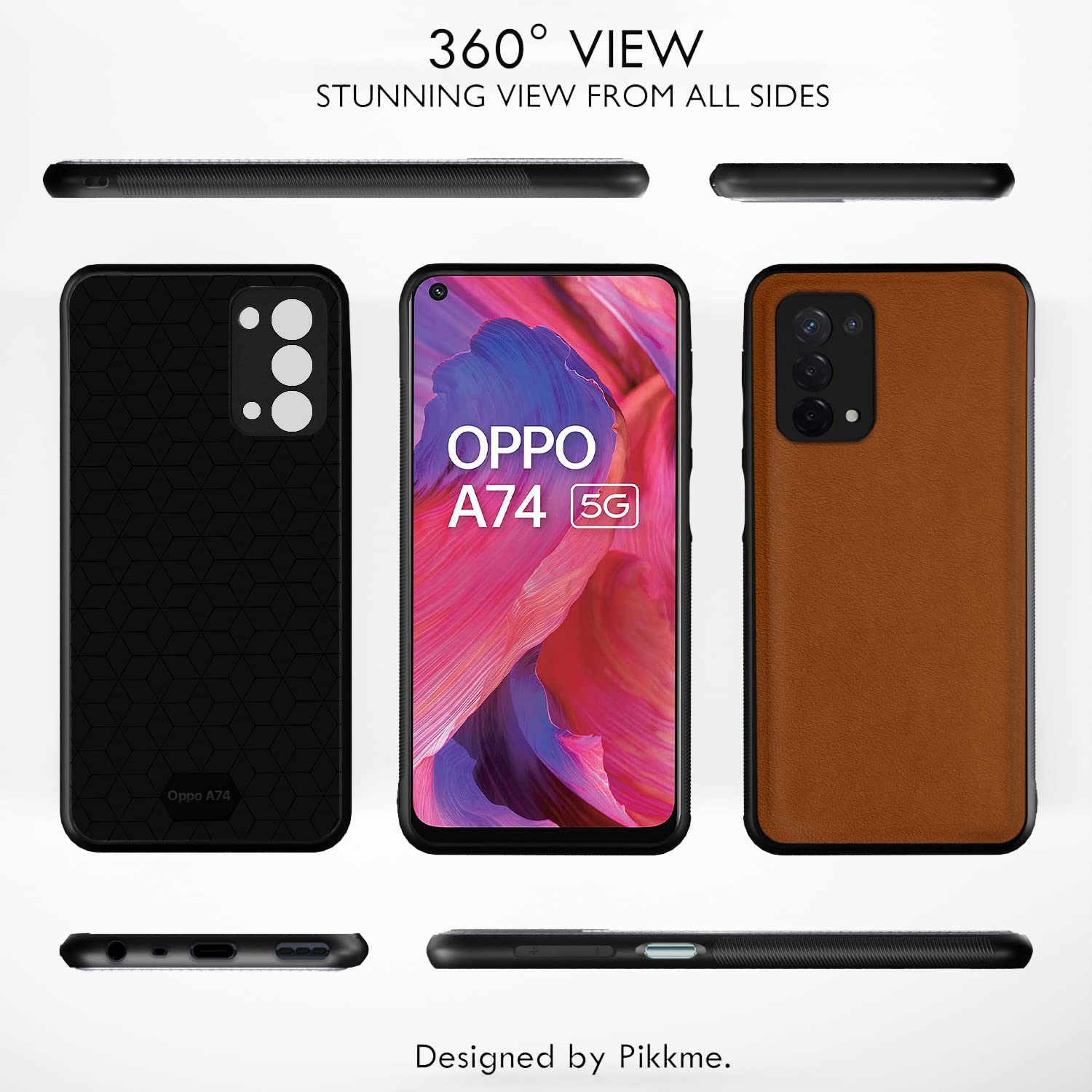 Pikkme camel Leather back cover for Oppo A74 5G – photo 2