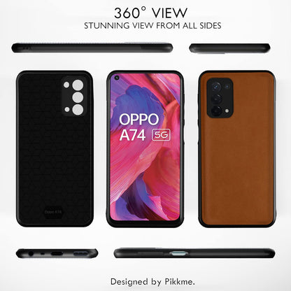 Pikkme camel Leather back cover for Oppo A74 5G – photo 2