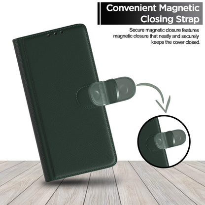 Pikkme Vivo V50 5G / V50e 5G Vintage Flip Cover (Green)