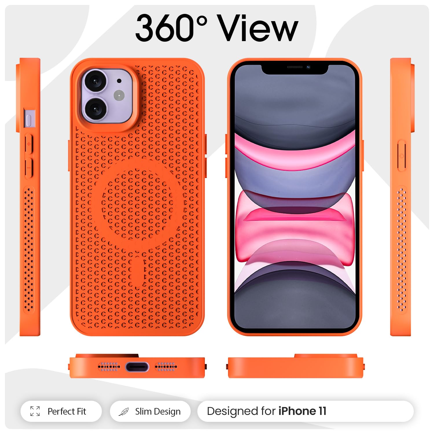 Orange mobile back cover for iPhone 11 – Pikkme – photo 3