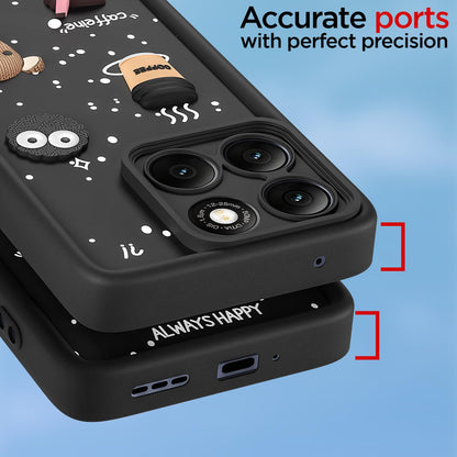 Pikkme Moto G86 Power 5G Bear Coffee black back cover – photo 4
