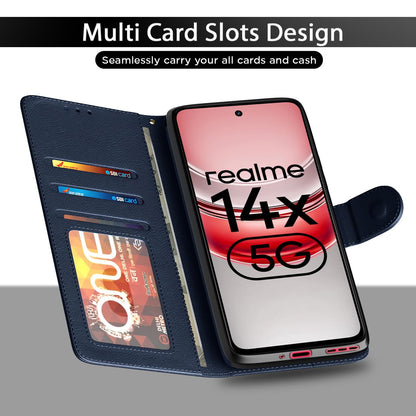 Pikkme Realme Narzo 80x/P3x/14X 5G Wallet blue flip cover – photo 5