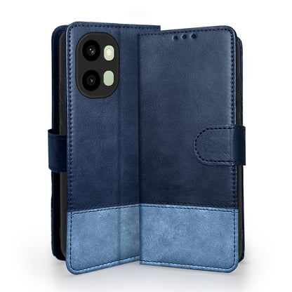 Pikkme OnePlus 15R 5G Magnetic navy & light blue mobile flip cover