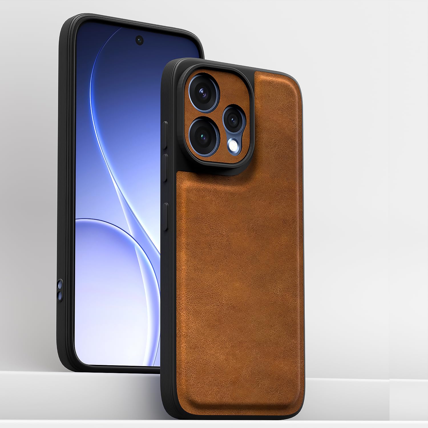 Pikkme Oppo Reno 15 5G Leather brown back cover – photo 2