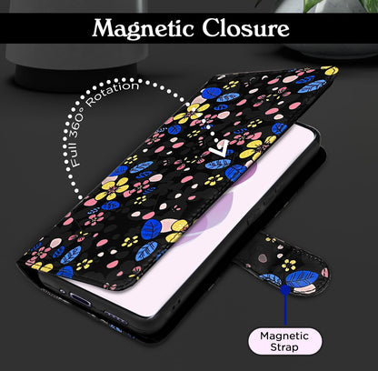 Black flower Wallet wallet flip cover for Redmi Note 14 Pro Plus 5G – Pikkme – photo 6