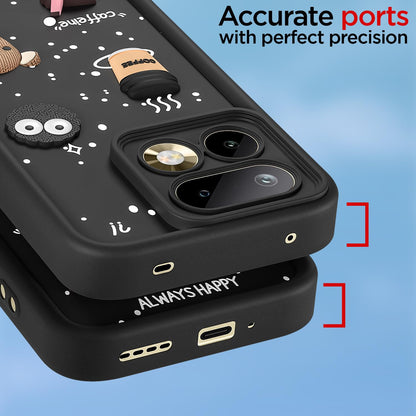 Realme 16 Pro 5G Bear Coffee mobile cover in black by Pikkme – photo 4