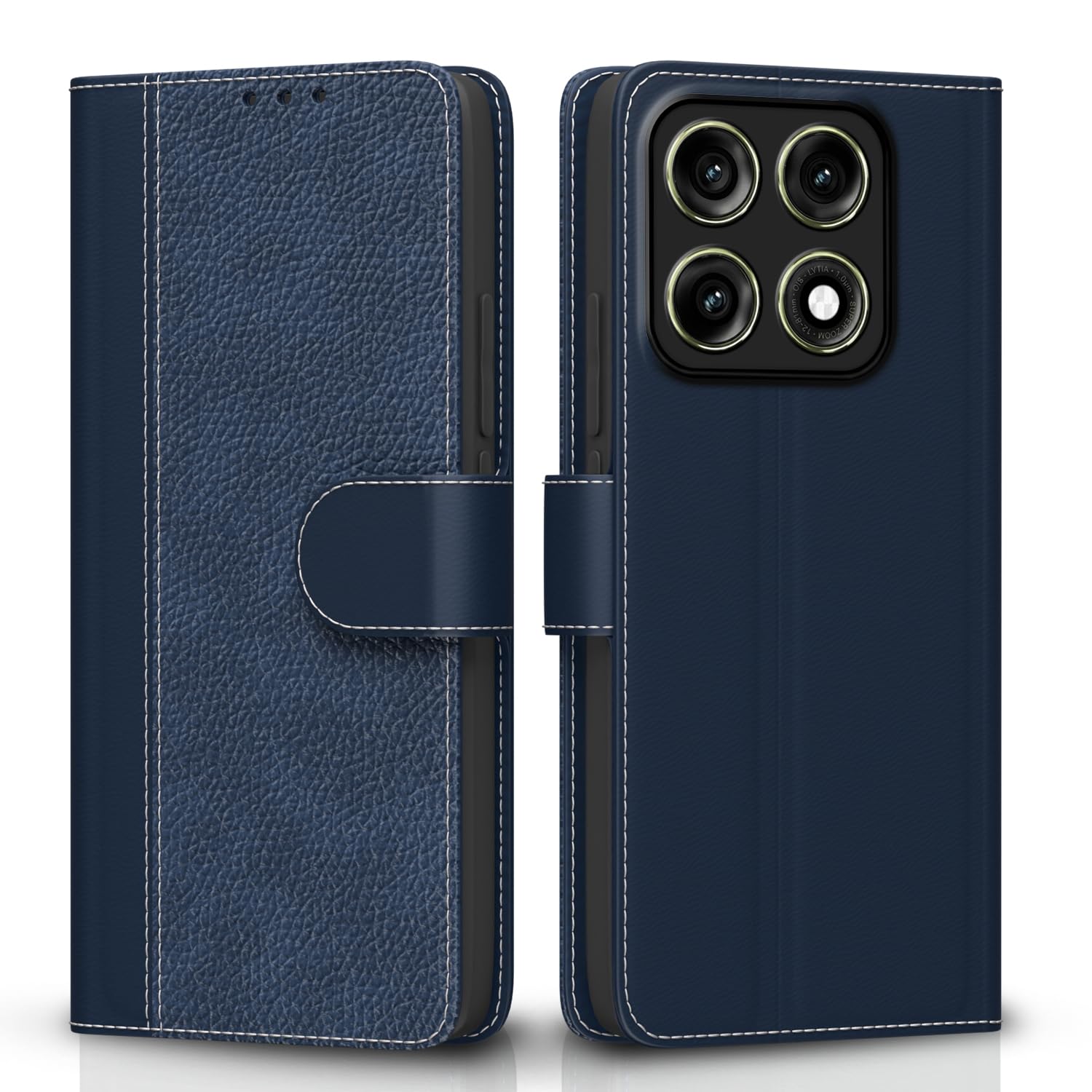 Pikkme blue Wallet flip cover for Moto Edge 70 Pro 5G