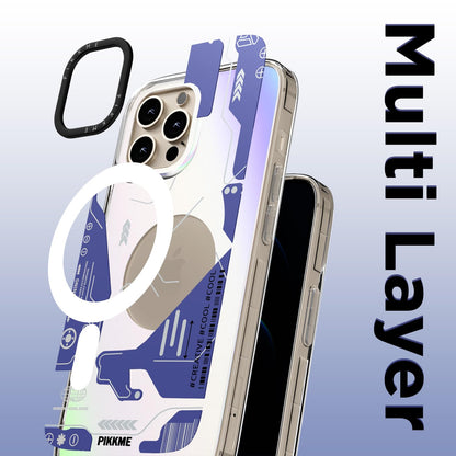 Pikkme  iPhone 12 Pro Max Printmagsafe Back Cover (Blue)