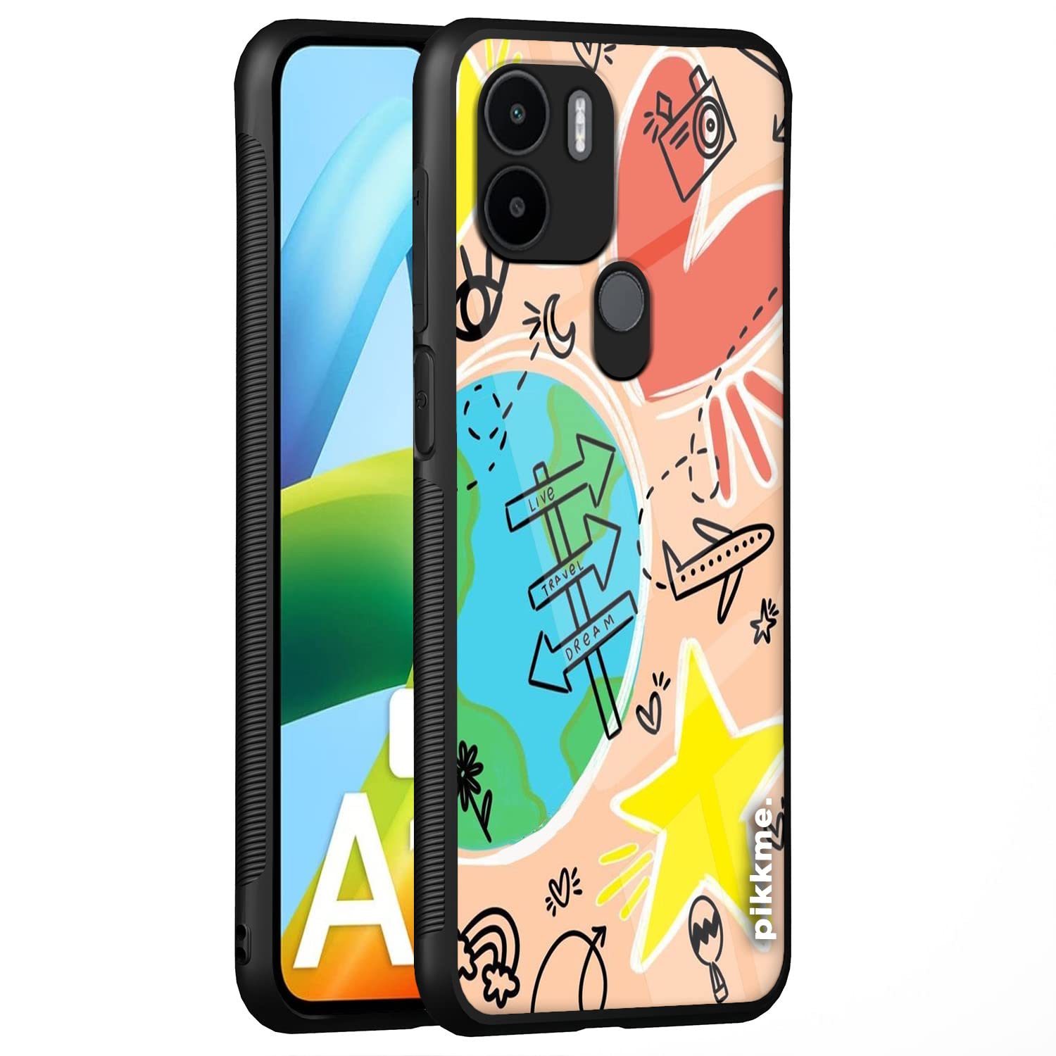 Pikkme Hybrid mobile back cover for Redmi A1 Plus/A2 Plus/Poco C50