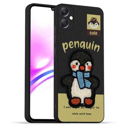 Pikkme black Plush Patch phone cover for Samsung A05/M05/F05