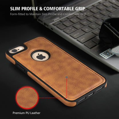 Pikkme iPhone 7/8 Flexible Pu Leather Back Cover | Brown