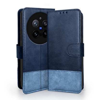 Pikkme Vivo X200 Pro 5G Magnetic navy & light blue wallet flip cover