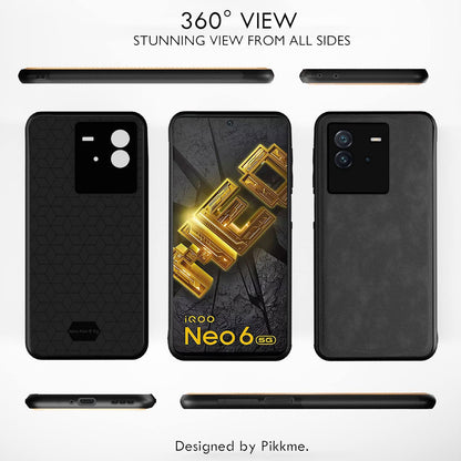 Pikkme grey Leather back cover for iQOO Neo 6 5G – photo 3
