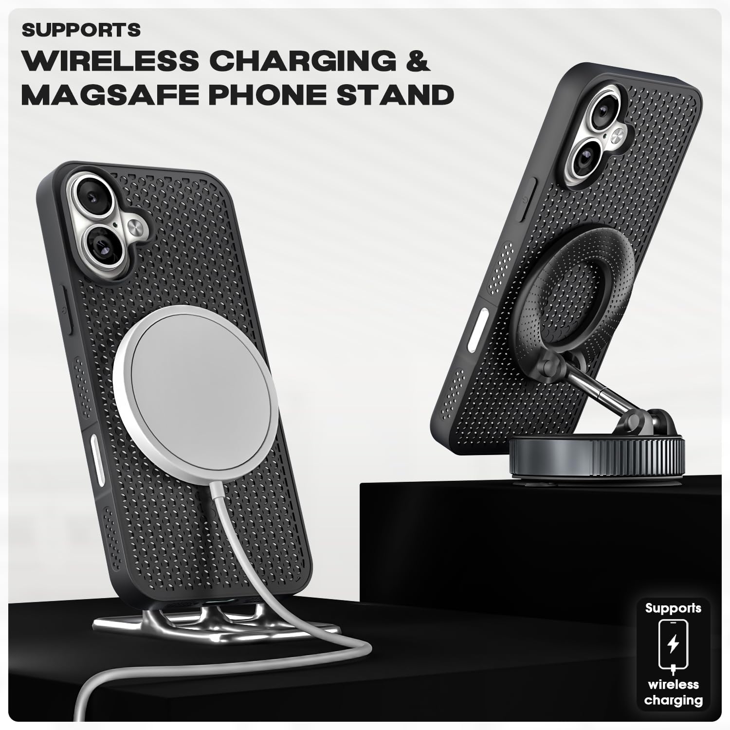 Black MagSafe mobile back cover for iPhone 17 – Pikkme – photo 5