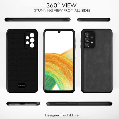 Pikkme Samsung A53 5G Leather grey mobile back cover – photo 2