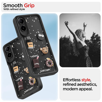 Pikkme Redmi A7 Pro/Poco C85x 5G Bear Coffee black mobile back cover – photo 2