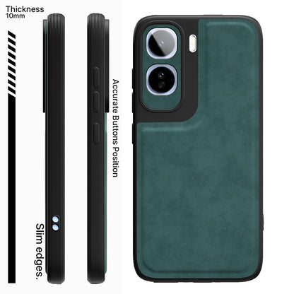 Pikkme green Leather mobile back cover for Vivo T5 Pro 5G – photo 3