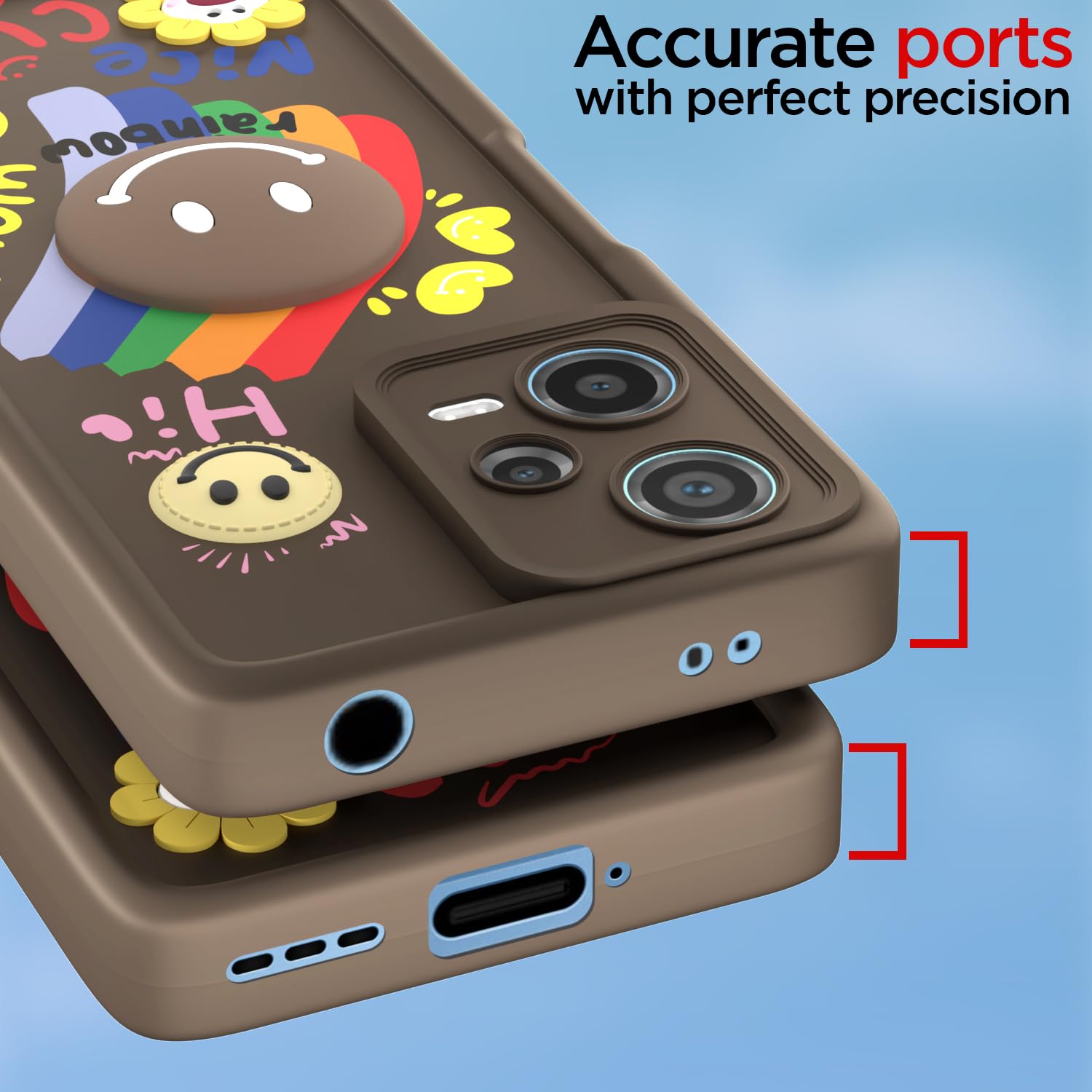 Pikkme Redmi Note 12 brown back cover – photo 4