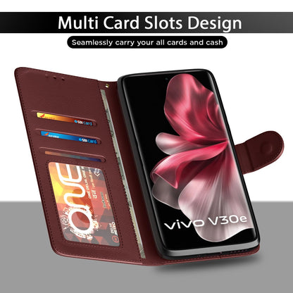 Pikkme Vivo V30e 5G Wallet brown wallet flip cover – photo 5