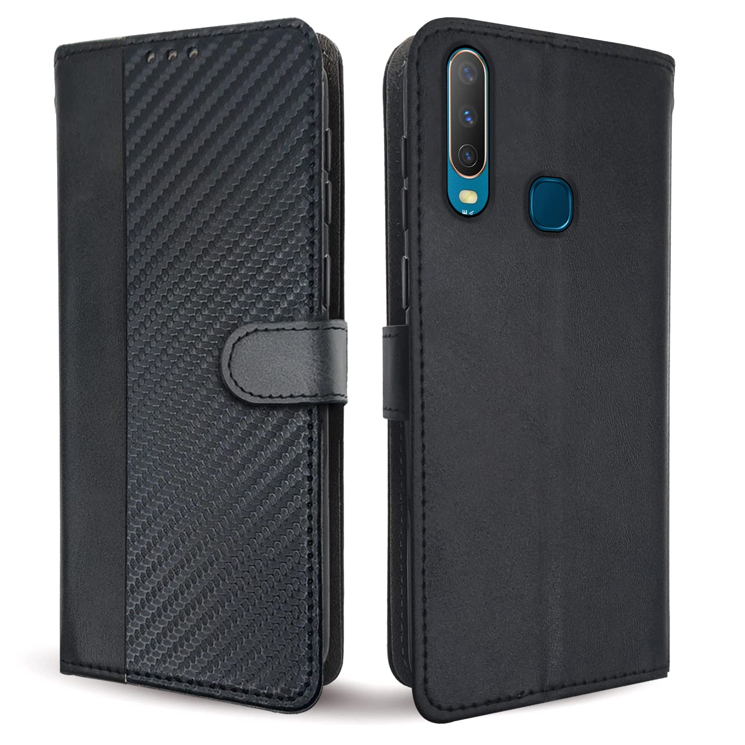 Pikkme Vivo Y12/Y15/Y17/U10 black flip cover