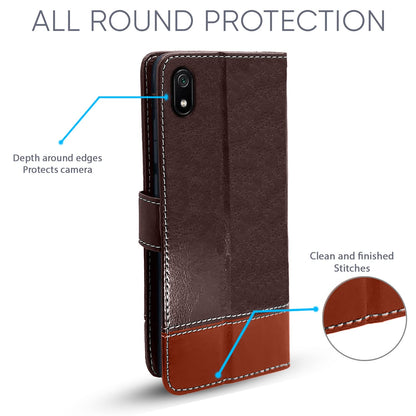 Pikkme Redmi 7A Magnetic coffee & brown mobile flip cover – photo 4