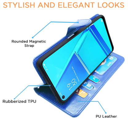 Oppo A52 mobile flip cover in blue by Pikkme – photo 5