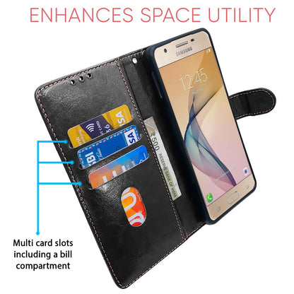 Pikkme Samsung J5 Prime black & brown wallet flip cover – photo 3