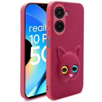 Pink Realme 10 Pro 5G Kitty Back Cover – Stylish and Protective Back Cover