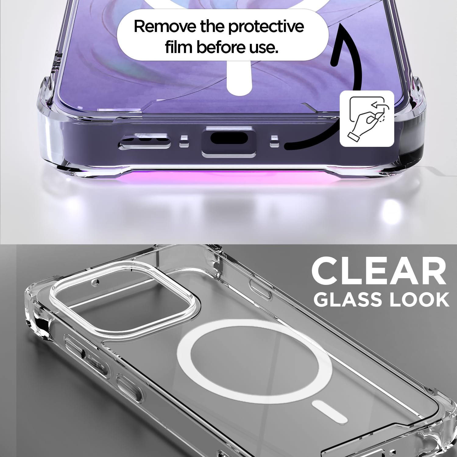 Pikkme Oppo Reno 16/16 Pro 5G MagSafe transparent mag-safe mobile back cover – photo 3