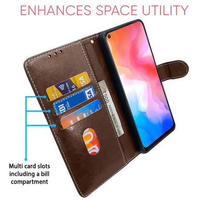 Brown & coffee Magnetic mobile flip cover for Vivo Y30/Y50 – Pikkme – photo 3