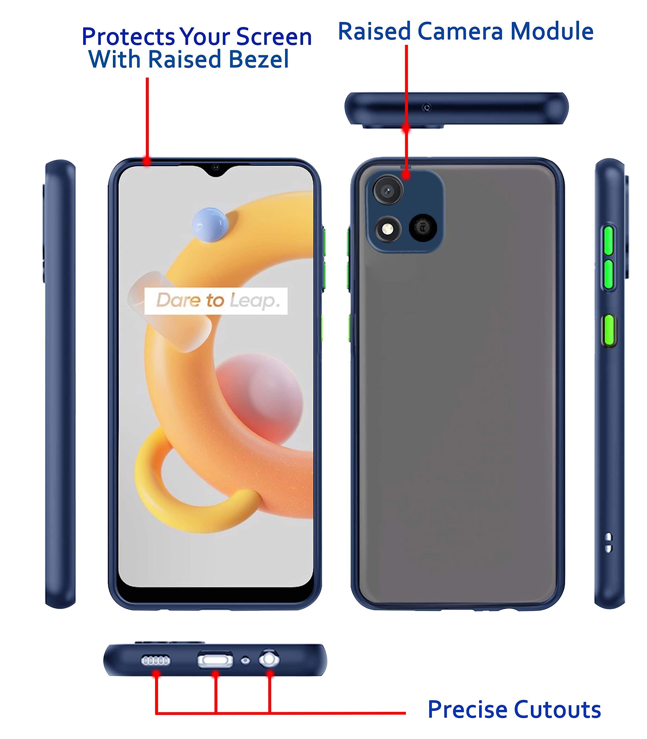 Realme C11 (2021) mobile cover in blue by Pikkme – photo 3