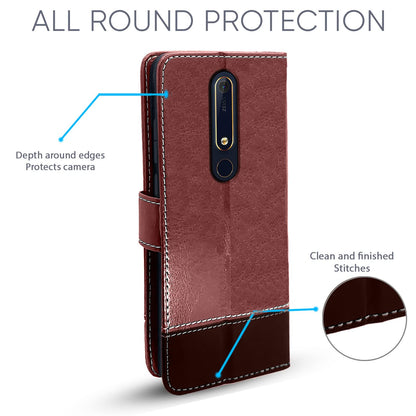 Brown & coffee mobile flip cover for Nokia 6.1 Plus/6.1 – Pikkme – photo 2