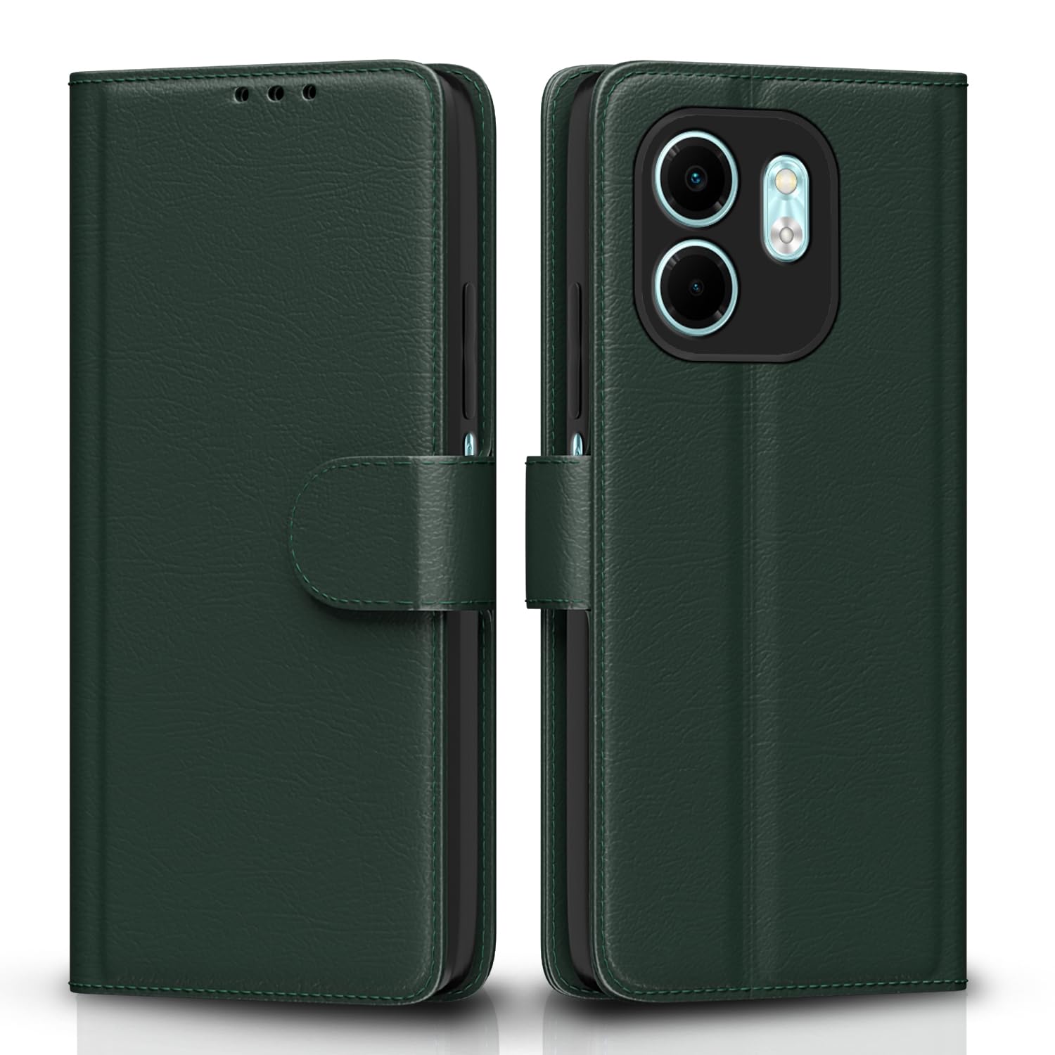 Green wallet flip cover for Infinix Smart 9 – Pikkme