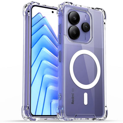 Pikkme Redmi Note 14/13 5G transparent mag-safe mobile back cover