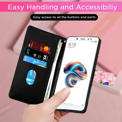 Redmi Note 5 Pro Wallet flip cover in pink flower by Pikkme – photo 6