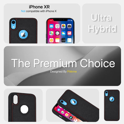 iPhone XR Leather mobile back cover in black by Pikkme – photo 2