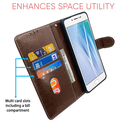 Brown & coffee flip cover for Vivo V5/V5s – Pikkme – photo 3