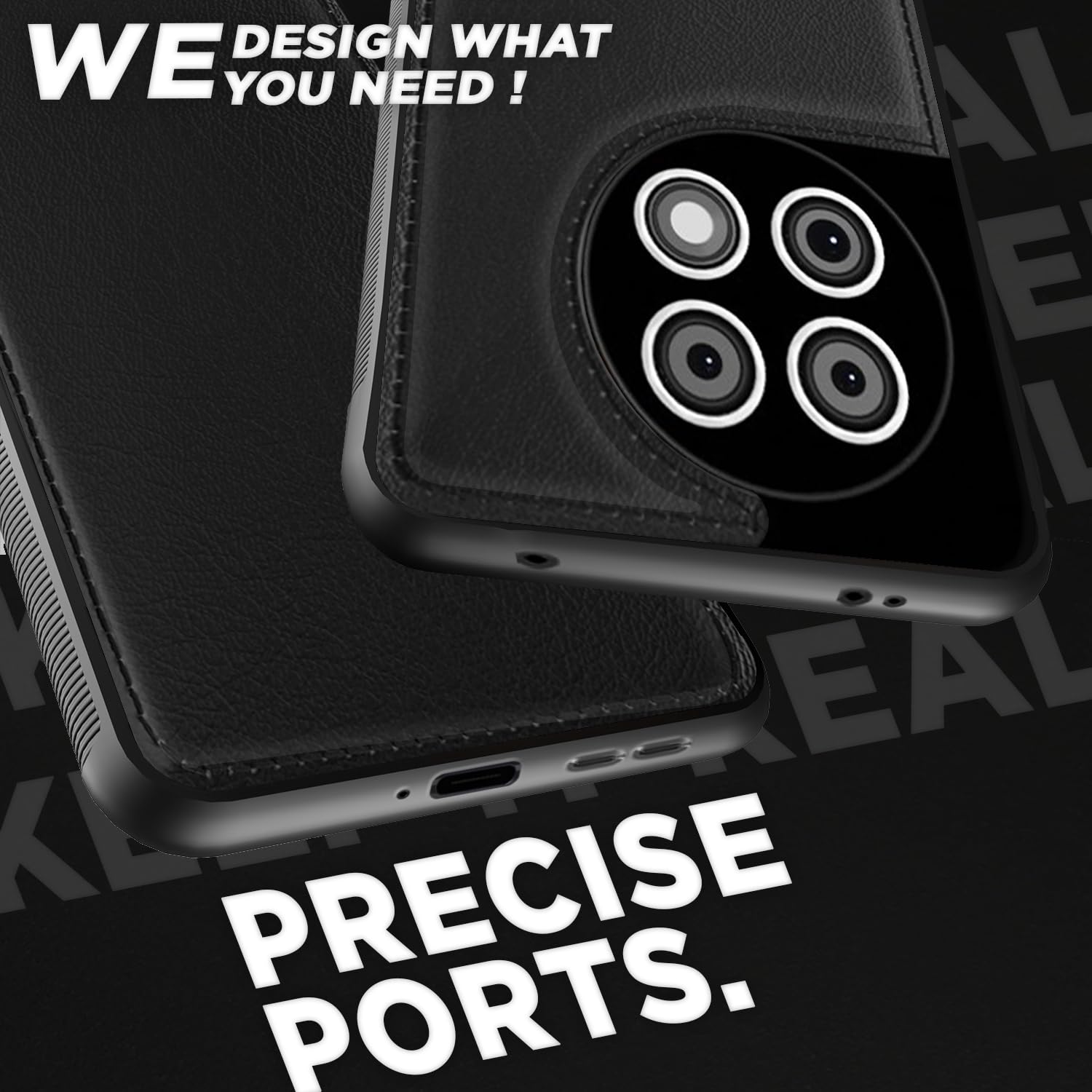 Pikkme OnePlus 11R 5G Leather black back cover – photo 4