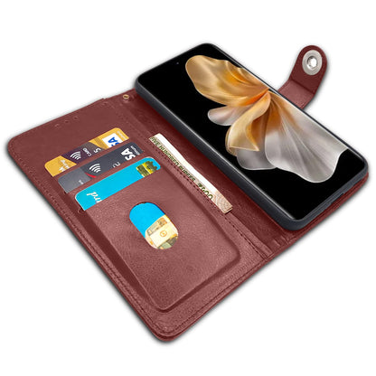 Brown Button mobile flip cover for Vivo V30 Pro 5G – Pikkme – photo 3
