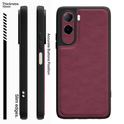 Pikkme purple Leather back cover for Redmi A7 Pro/Poco C85x 5G – photo 3