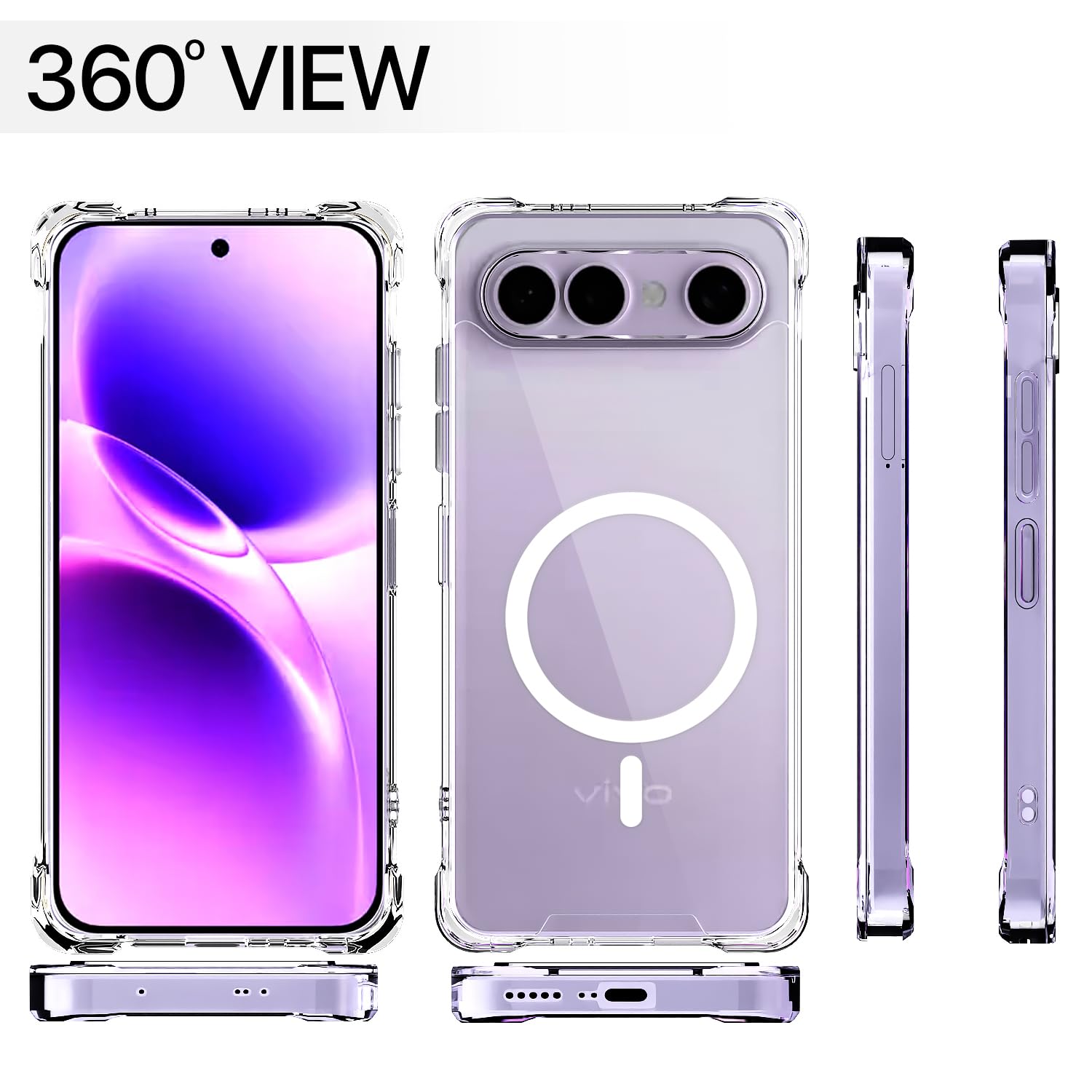 Pikkme Vivo X300 FE 5G transparent mag-safe back cover – photo 7